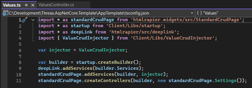 A screenshot of some HtmlRapier code.